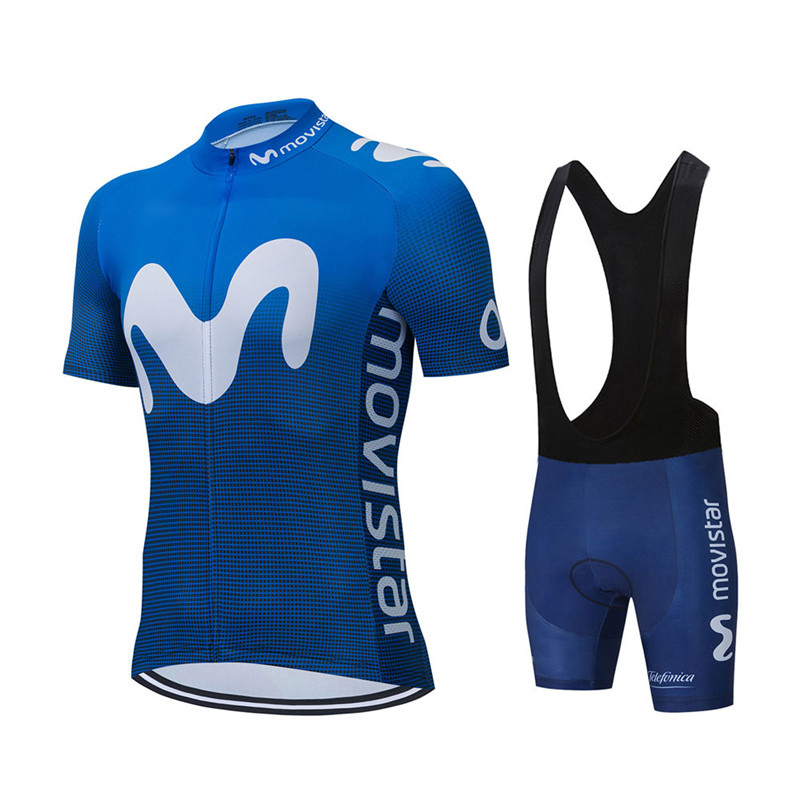 Mountain Biking Clothes - Movistar-신제품 팀 사이클링 저지 세트 MTB