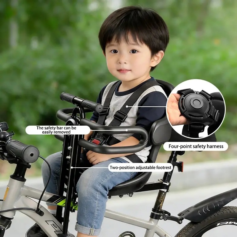 Mountain Biking Shop - 안전 하네스가 있는 앞좌석 어린이 자전거