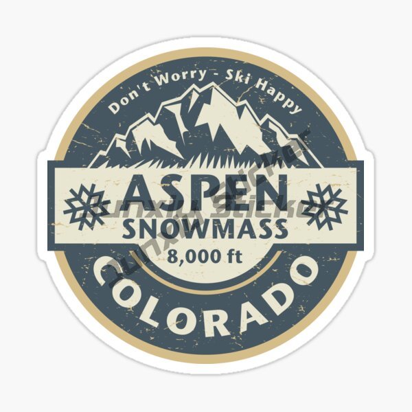 Mountain Biking Colorado - ASPEN SNOWMASS 콜로라도 하이킹/등산/산악자전거 스포츠카 스티커