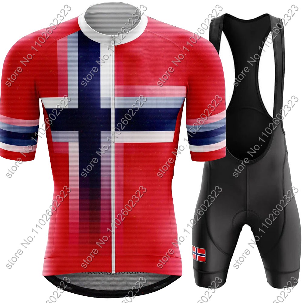 Mountain Biking Clothes - 2024 노르웨이 사이클링 저지 국가대표팀 세트,