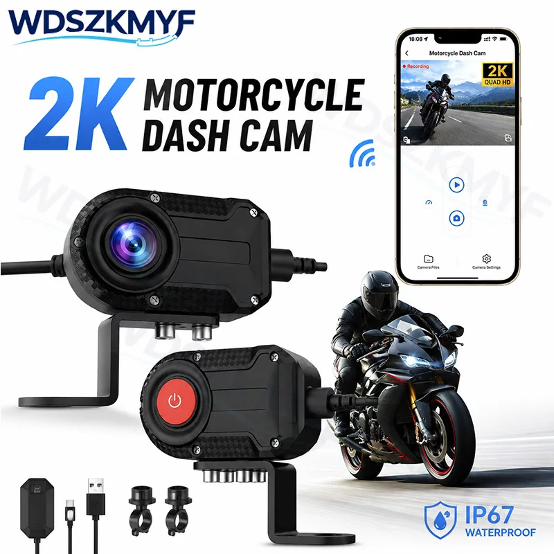 WiFi 2K HD 오토바이 DVR 방수 IP66 루프 - Mountain Biking Images 리뷰 및 가격