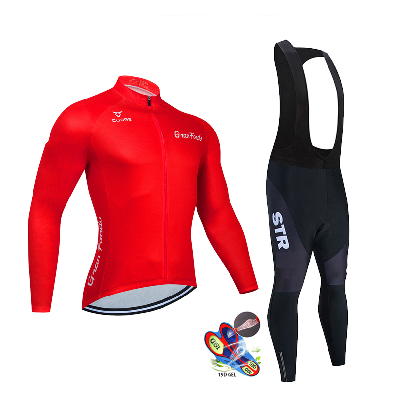 STR 사이클링 의류 세트 남성용, 가을 블랙 긴 소매 - Mountain Biking Clothes 리뷰 및 가격