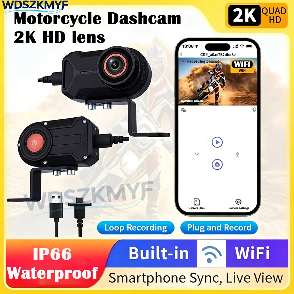 IP66 새로운 2K HD 오토바이 운전용 블랙박스 캠 - Mountain Biking Images 리뷰 및 가격