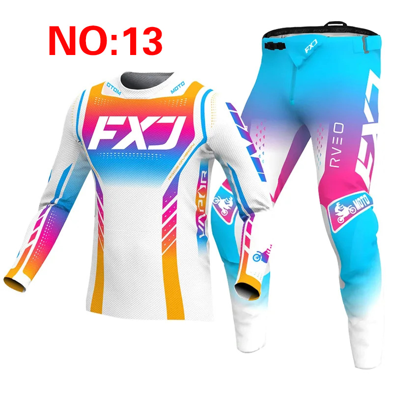 새로운 2025 FXJ 핑크 엔듀로 모토크로스 기어 세 - Mountain Biking Games 리뷰 및 가격